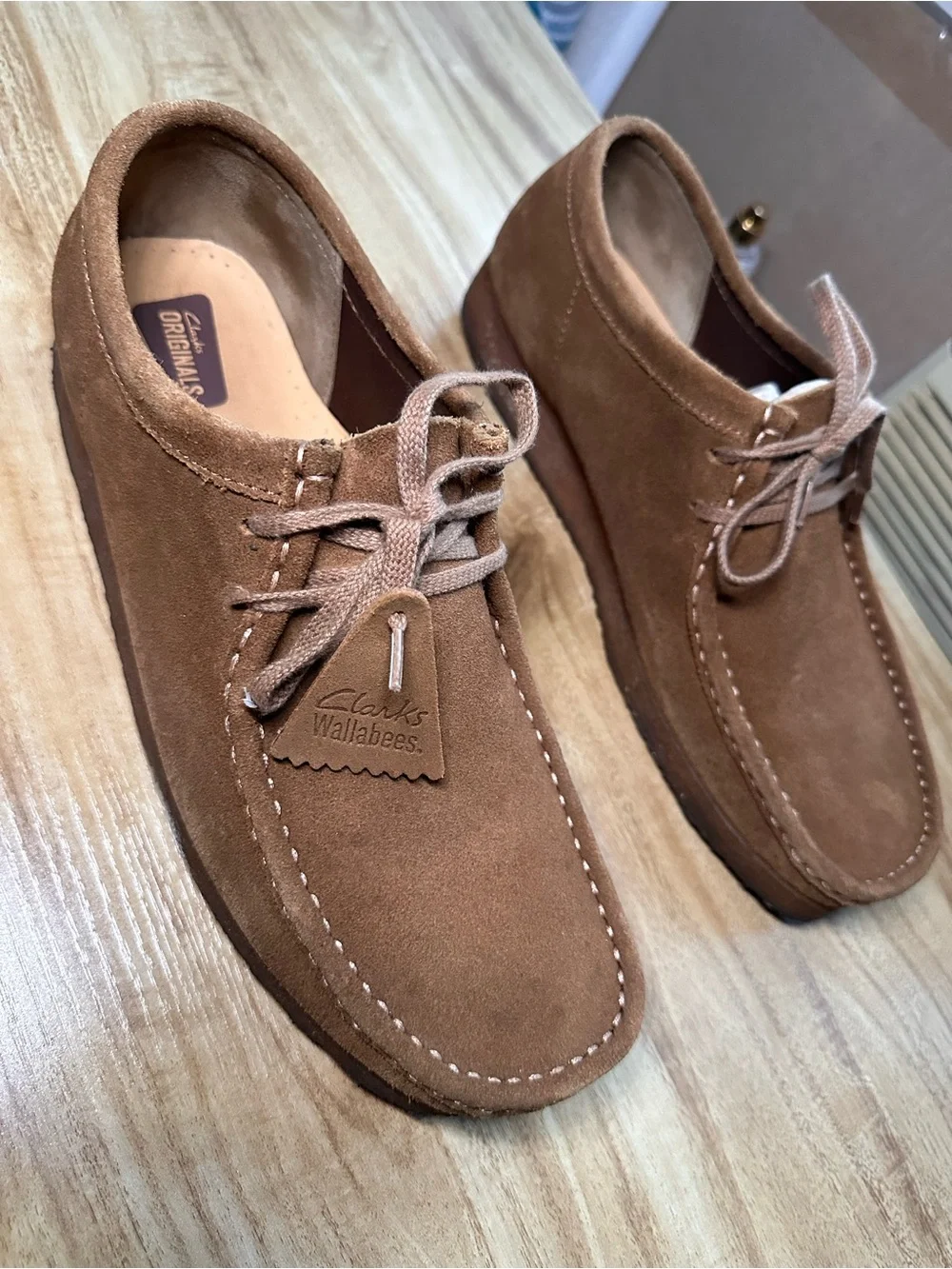Men’s Suede Wallabee Lace Shoes - Brown